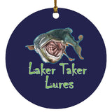 Laker Taker Lures Circle Ornament