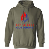 Men's Ice Strong Pullover Hooded Sweatshirt - Patriotic Ice Strong Front Logo