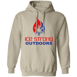 Men's Ice Strong Pullover Hooded Sweatshirt - Patriotic Ice Strong Front Logo