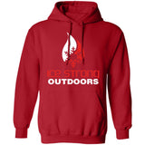 Men's Ice Strong Pullover Hooded Sweatshirt - White/Red Ice Strong Front Logo