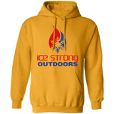 Men's Ice Strong Pullover Hooded Sweatshirt - Patriotic Ice Strong Front Logo