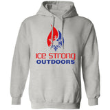 Men's Ice Strong Pullover Hooded Sweatshirt - Patriotic Ice Strong Front Logo