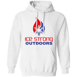 Men's Ice Strong Pullover Hooded Sweatshirt - Patriotic Ice Strong Front Logo