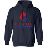 Men's Ice Strong Pullover Hooded Sweatshirt - Patriotic Ice Strong Front Logo