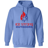 Men's Ice Strong Pullover Hooded Sweatshirt - Patriotic Ice Strong Front Logo