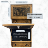 Enchanted Vine Hidden Gun Cabinet Coat Rack – Decorative Concealment with Hat & Key Hooks