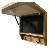 Family Tree Gun Safe Coat Rack - Handcrafted Wooden Gun Cabinets - Gun Shelf Hidden Storage for Rifles, Shotguns, & Handguns - Quick Access Hidden Wall Safe