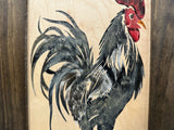 Farmhouse Rooster Gun Concealment Furniture - Handcrafted Hidden Gun Storage Wall Decor - Hidden Gun Shelf with Magnetic Lock for Quick Access