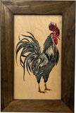 Farmhouse Rooster Gun Concealment Furniture - Handcrafted Hidden Gun Storage Wall Decor - Hidden Gun Shelf with Magnetic Lock for Quick Access