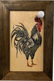 Farmhouse Rooster Gun Concealment Furniture - Handcrafted Hidden Gun Storage Wall Decor - Hidden Gun Shelf with Magnetic Lock for Quick Access