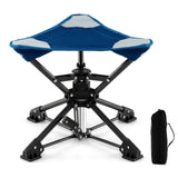 Folding Camping Stool 360¬∞ Swivel Hunting Chair with Anti-Sink Feet