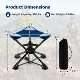 Folding Camping Stool 360¬∞ Swivel Hunting Chair with Anti-Sink Feet