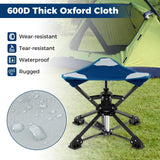 Folding Camping Stool 360¬∞ Swivel Hunting Chair with Anti-Sink Feet