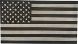 American Flag Decorative & Secure Wall-Mounted Gun Cabinet (Gray & White)