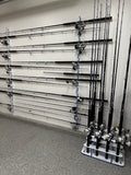 Made in the USA Fishing Rod Rack | 12 Pole Waterproof Wash-down | Dock, Garage, Boat, Storage