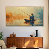 Wabi Sabi Fisherman Painting Print, Fishing Wall Art, Japanese Fisherman Watercolor Painting, Fishing Gift, Fisherman Gift IDea