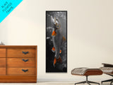 Trout Fishing Print, Underwater Scene, Orange Fins Fish, Rustic Wildlife, Framed Canvas Print, Cabin Decor, Man Cave Wall Art