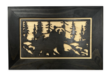 Hidden Gun Cabinet Black Bear Wall Decor – Concealed Furniture Secure Gun Cabinet