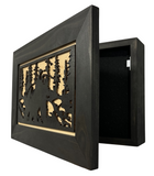 Hidden Gun Cabinet Black Bear Wall Decor – Concealed Furniture Secure Gun Cabinet