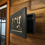 Hidden Gun Cabinet Black Bear Wall Decor – Concealed Furniture Secure Gun Cabinet