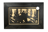 Hidden Gun Cabinet Black Bear Wall Decor – Concealed Furniture Secure Gun Cabinet