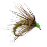 Olive Holy Grail Caddis Pupa Emerger 12 Flies Hook Size 16