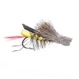 Barbless Daves Hopper Yellow Foam Grasshopper Fly - 6 Flies Size 8