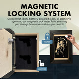 Horse Wall Art Gun Concealment Furniture - Handcrafted Hidden Gun Storage Wall Decor - Hidden Gun Shelf with Magnetic Lock for Quick Access