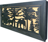 Horse Farm Wall Art Gun Concealment Furniture - Handcrafted Wooden Gun Cabinets - Gun Shelf Hidden Storage for Rifles, Shotguns, & Handguns - Quick Access Hidden Wall Safe (Extra Large)