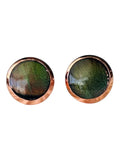 Genuine Turkey Feather Stud Earrings Rose Gold Handmade Michigan