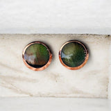 Genuine Turkey Feather Stud Earrings Rose Gold Handmade Michigan