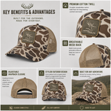 Tan Woven Duck Camo Trucker XL Size