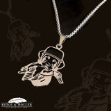 Dog with duck Stainless Steel Necklace and Pendant