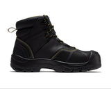 ROCKROOSTER Woodland Black 6 inch Waterproof Composite Toe Leather Work Boots AK663