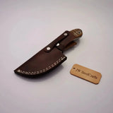 Damascus Gut hook Skinner Knife Raindrop pattern | two handle options