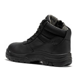 ROCKROOSTER Avalon Black 6 Inch Zip-sided Composite toe Leather Work Boots CP213BK