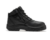 ROCKROOSTER Avalon Black 6 Inch Zip-sided Composite toe Leather Work Boots CP213BK