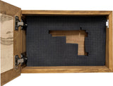 Iwo Jima Flag Raising Decorative Wall-Mounted Secure Gun Cabinet