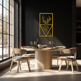 Geometric Deer Metal Wall Art - Modern Steel Wall Decor - KAF040