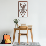Geometric Deer Metal Wall Art - Modern Steel Wall Decor - KAF040