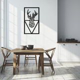 Geometric Deer Metal Wall Art - Modern Steel Wall Decor - KAF040