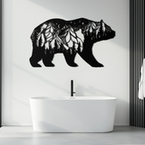 Mountain Bear Metal Wall Art - Nature-Inspired Wildlife Decor - KAF094