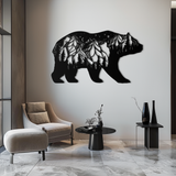 Mountain Bear Metal Wall Art - Nature-Inspired Wildlife Decor - KAF094