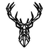 Geometric Deer Head Metal Wall Art - Modern Minimalist Steel Decor - KAF123