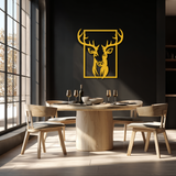Majestic Deer Metal Wall Art - Nature-Inspired Minimalist Decor- KAF190