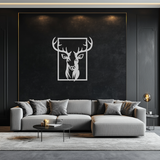 Majestic Deer Metal Wall Art - Nature-Inspired Minimalist Decor- KAF190