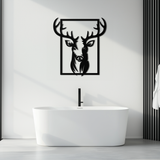 Majestic Deer Metal Wall Art - Nature-Inspired Minimalist Decor- KAF190
