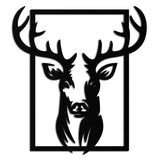 Majestic Deer Metal Wall Art - Nature-Inspired Minimalist Decor- KAF190