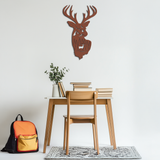 Majestic Deer Metal Wall Art - Nature-Inspired Steel Silhouette Decor- KAF301