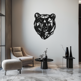 Bear Metal Wall Art - Wild Animal Steel Silhouette for Nature-Inspired Decor- KAF475